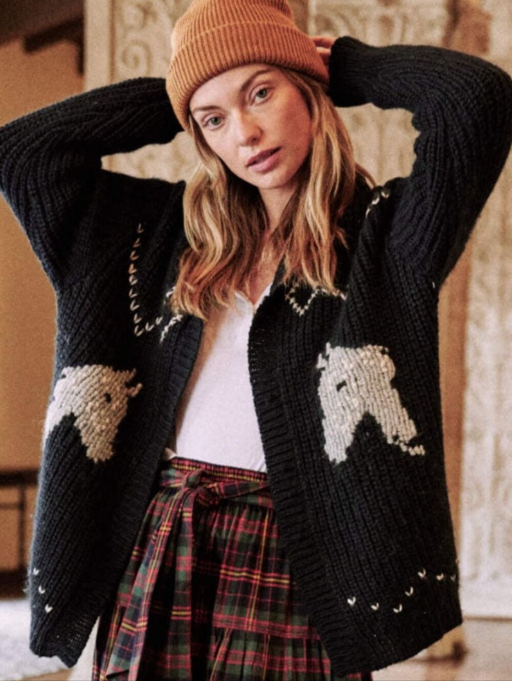 The Great Equestrian Lodge Cardigan In Navy
